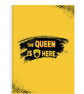ΤΕΤΡΑΔΙΟ ΣΠΙΡΑΛ Α4 2ΘΕΜ.- THE QUEEN IS HERE