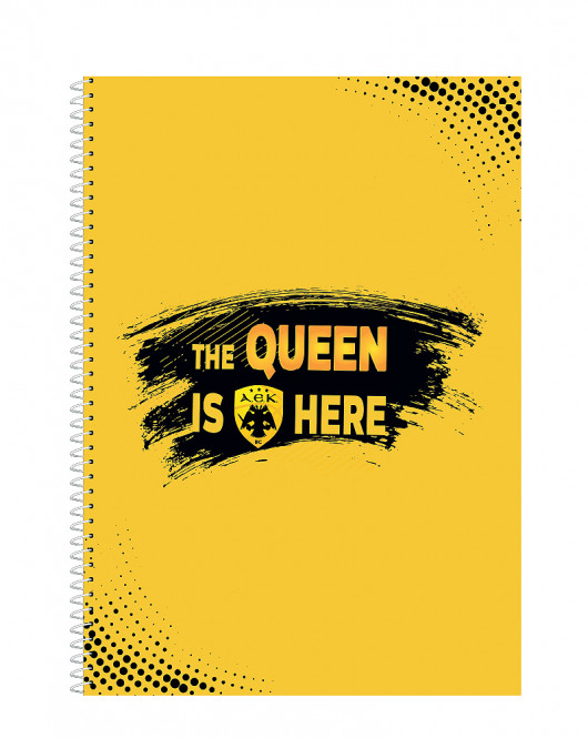 ΤΕΤΡΑΔΙΟ ΣΠΙΡΑΛ Α4 2ΘΕΜ.- THE QUEEN IS HERE